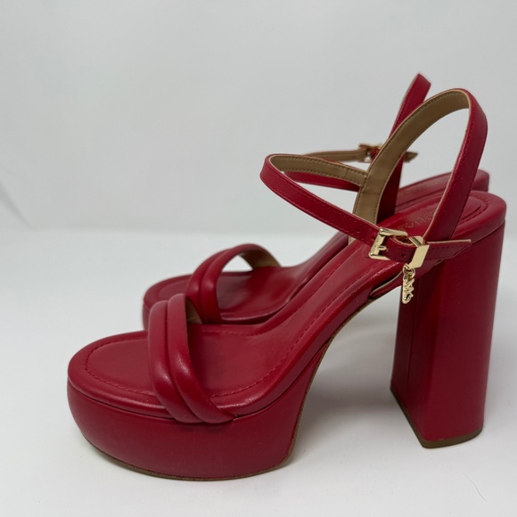 Michael Kors red leather platform heel - Picture 4 of 7